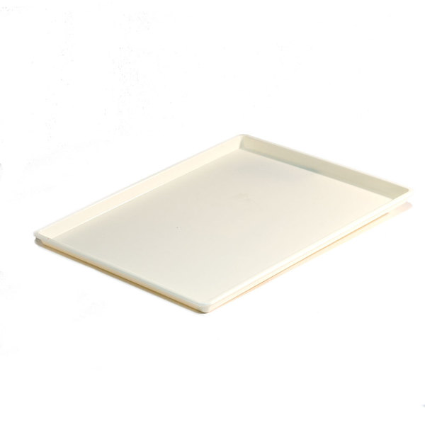 Hapco-Elmar Essential 10.5x12.5" Rect. Tray W/ Square Corners, Vanilla, PK 36 R3010VAN